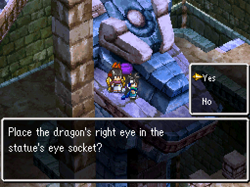 Place the Dragons Right Eye in Statue Head